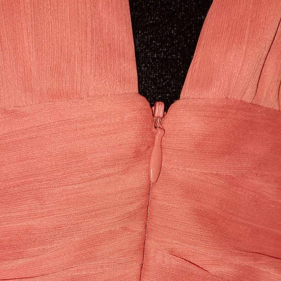 Fall Orange Chiffon Dress - Picture 9 of 10